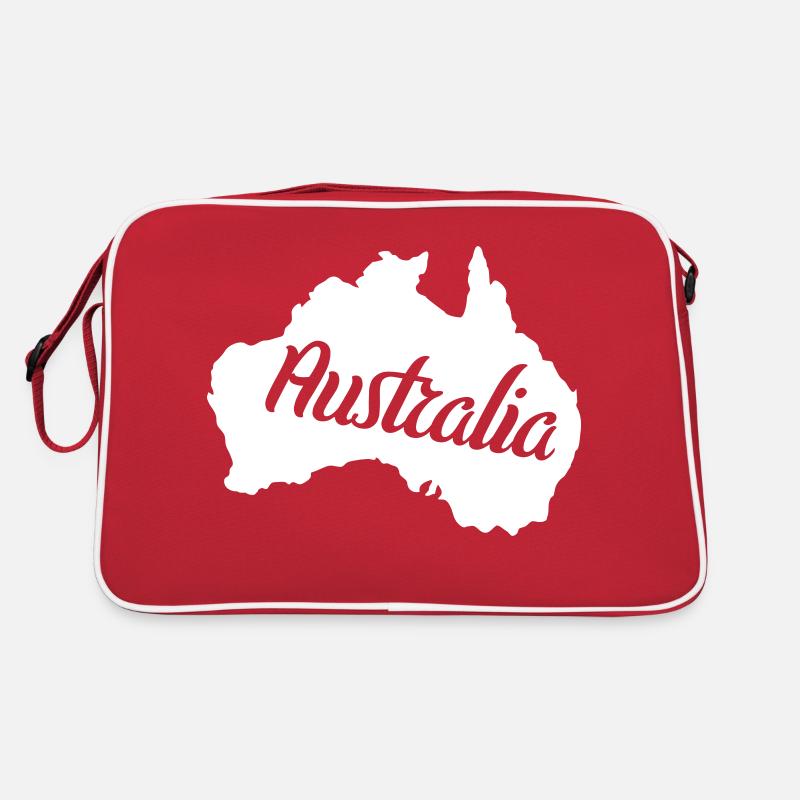 australia - Retro Tasche - Rot/Weiß