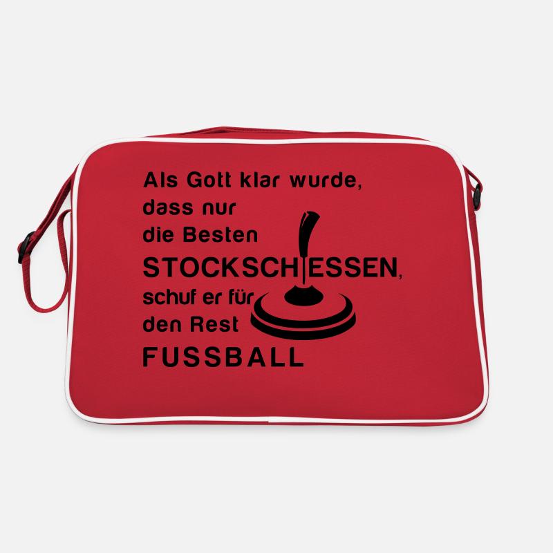 Stockschiessen - Retro Tasche - Rot/Weiß