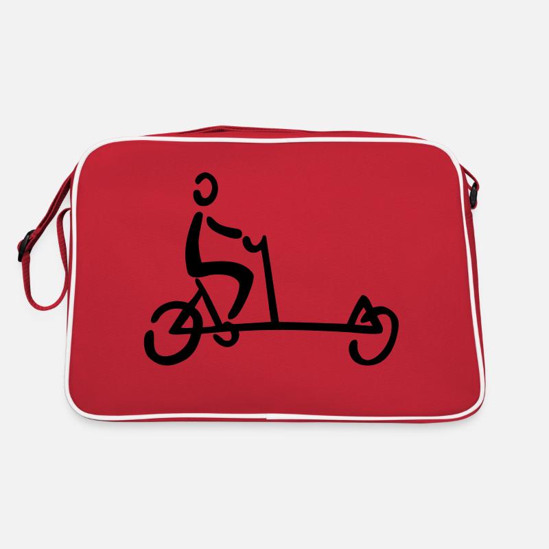Lastenrad - Retro Tasche - Rot/Weiß