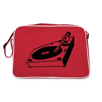 DJ turntable - Sac Retro - rouge/blanc - Dos