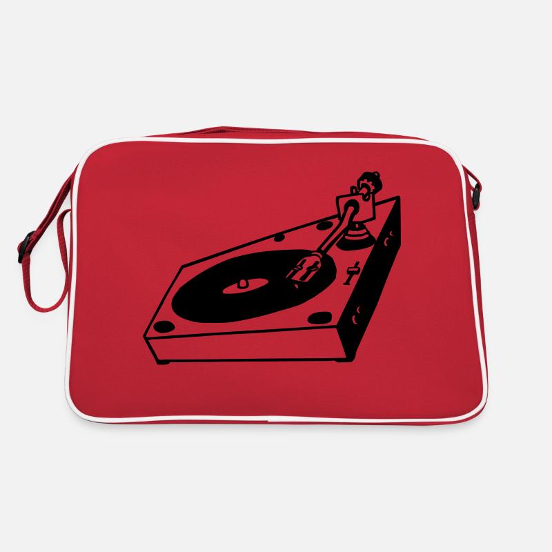 turntable - Retro Tasche - Rot/Weiß