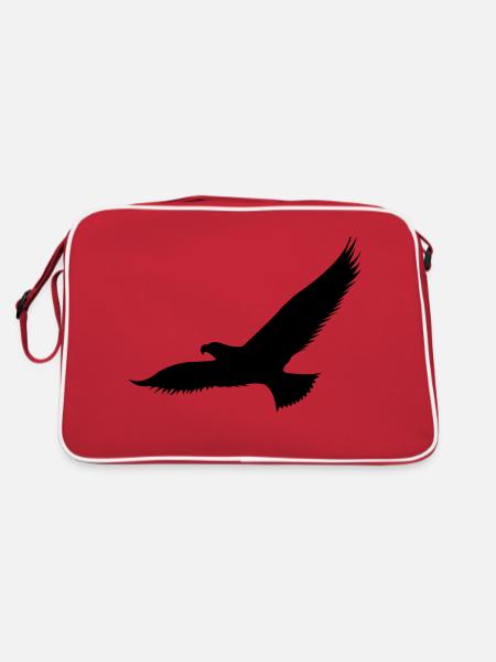 adler1 - Retro Tasche - Rot/Weiß - Hinten
