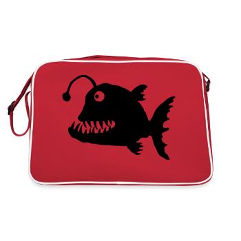 Tiefseefisch - Retro Tasche - Rot/Weiß - Hinten