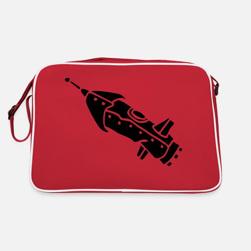 space shuttle space ship Rakete rocket satellite - Sac Retro - rouge/blanc