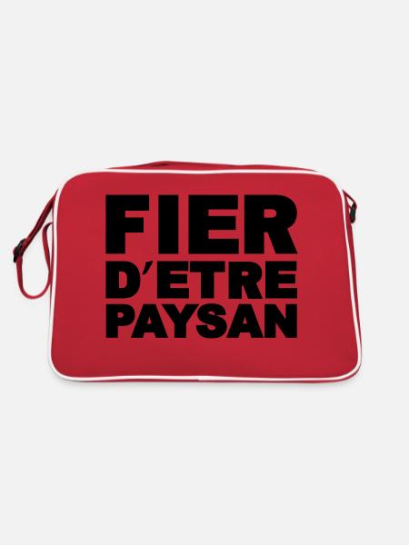 Fier d être Paysan - Sac Retro - rouge/blanc - Dos