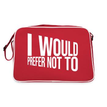 I prefer not to - Retro Bag - red/white - Back