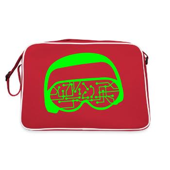 DJ Data Microchip Sunglasses Glasses Party Music - Retro Bag - red/white - Back
