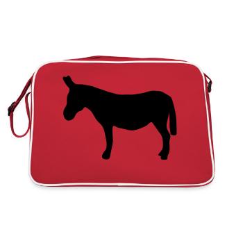 Esel - Retro Tasche - Rot/Weiß - Hinten