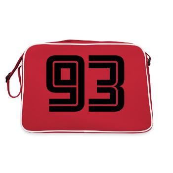 93 - Sac Retro - rouge/blanc - Dos