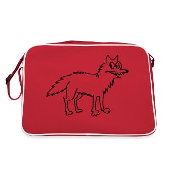Wolf - Sac Retro - rouge/blanc - Dos
