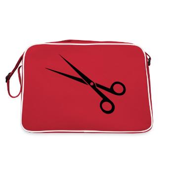 schere - Retro Tasche - Rot/Weiß - Hinten