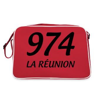 974 La Réunion - Sac Retro - rouge/blanc - Dos