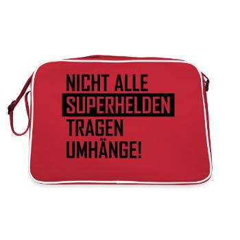 superheld - Retro Tasche - Rot/Weiß - Hinten