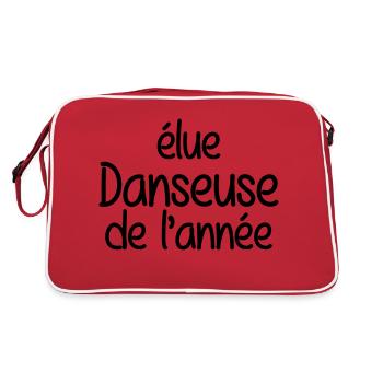 Tänzerin / Tänzer / Musik / Tanz / Dance - Retro Tasche - Rot/Weiß - Hinten