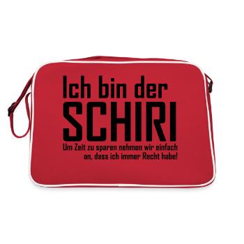 Schiri - Retro Tasche - Rot/Weiß - Hinten