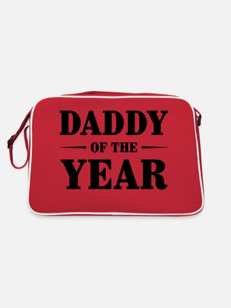 Dad / Daddy / Papa / Vati / Pappa / Fête des pères - Retro Bag - red/white - Back