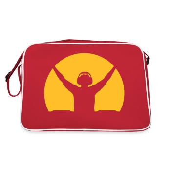 DJ silhouette soleil - Sac Retro - rouge/blanc - Dos