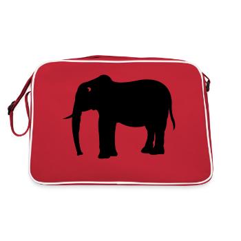 Éléphant - Sac Retro - rouge/blanc - Dos