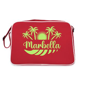 marbella - Retro Tasche - Rot/Weiß - Hinten