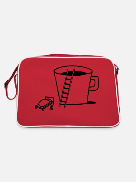 good rning-coffee - Retro Tasche - Rot/Weiß - Hinten
