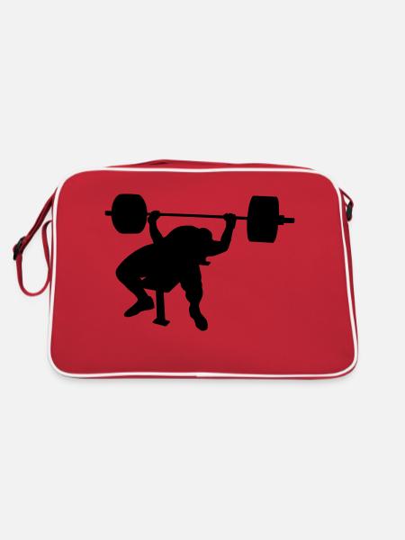 Bankdrücken - Retro Tasche - Rot/Weiß - Hinten