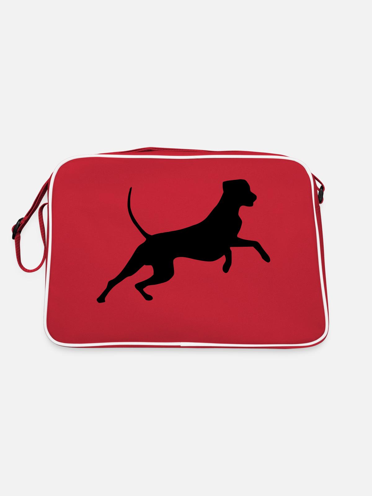 rhodesian_ridgeback_cb - Retro Bag - red/white - Back