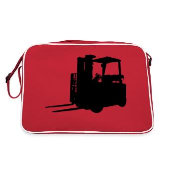 Gabelstapler - Retro Tasche - Rot/Weiß - Hinten