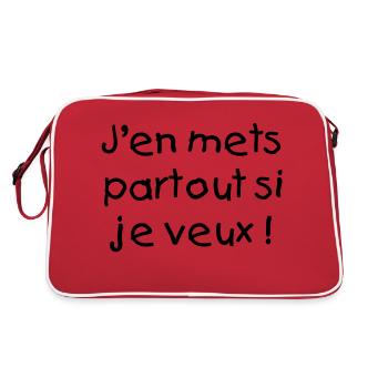Je m'en mets partout - Sac Retro - rouge/blanc - Dos