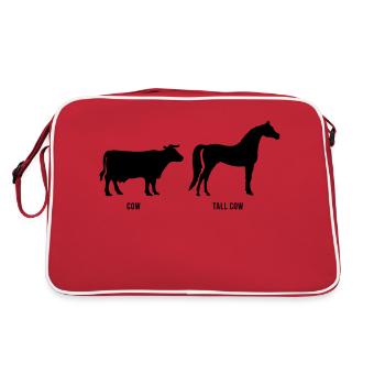 Cow vs Tall Cow - Retro Bag - red/white - Back