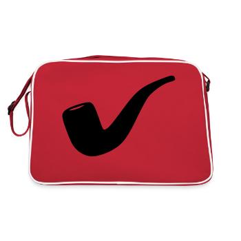 Pfeife - Retro Tasche - Rot/Weiß - Hinten