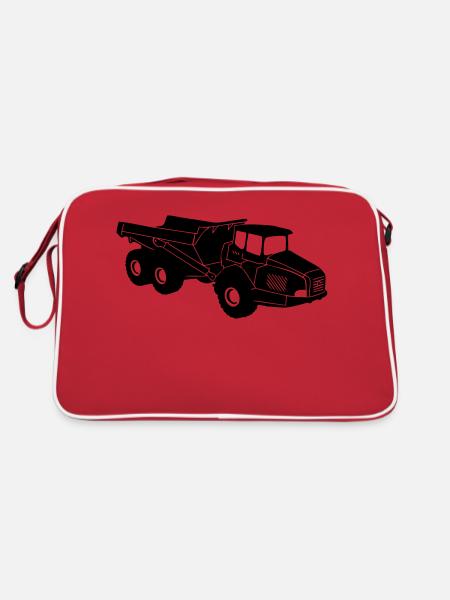 tombereau dumper Articulated hauler - Sac Retro - rouge/blanc