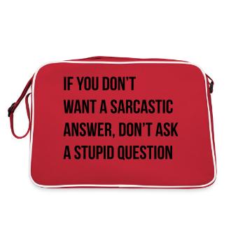 sarcastic comment - Sac Retro - rouge/blanc - Dos