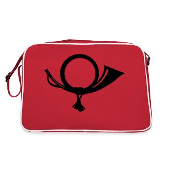 post horn - Retro Bag - red/white - Back