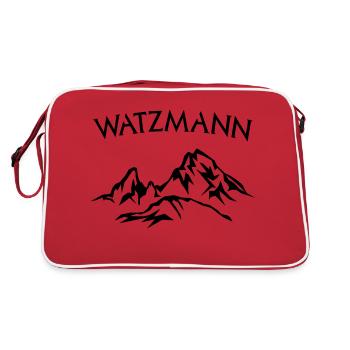 Berg Watzmann lettrage noir - couleur sélectionnable - Sac Retro - rouge/blanc - Dos