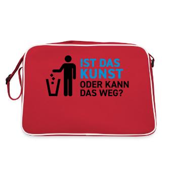 Ist das Kunst oder kann das weg? Museum Maler Müll - Retro Tasche - Rot/Weiß - Hinten