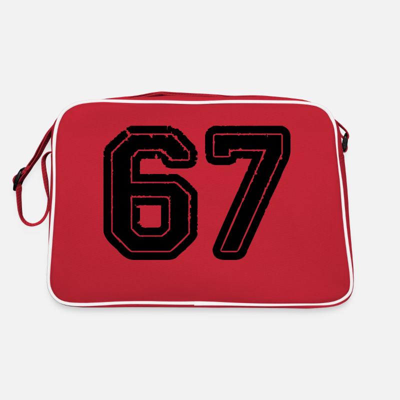67 - Retro Tasche - Rot/Weiß