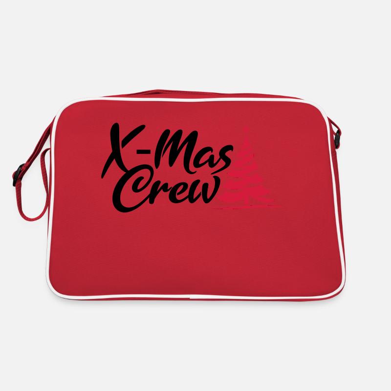 Weihnachtscrew X-Mas Crew - Retro Tasche - Rot/Weiß
