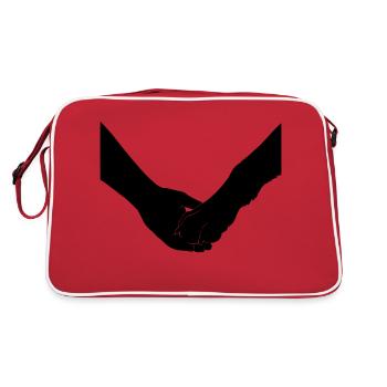Hand Paw - Retro Bag - red/white - Back