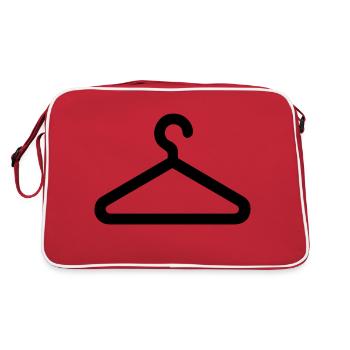 cintre,Vêtement - Sac Retro - rouge/blanc - Dos