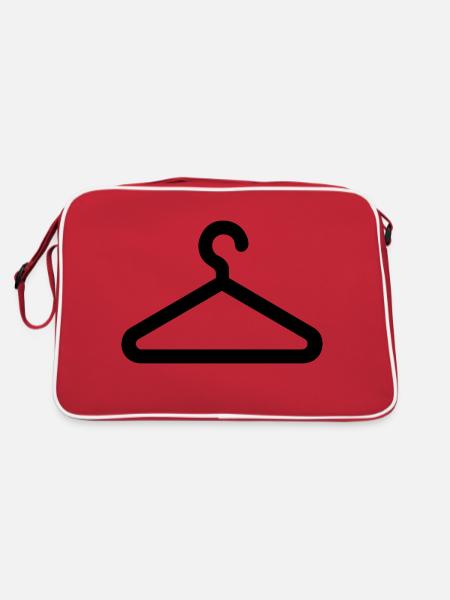cintre,Vêtement - Sac Retro - rouge/blanc - Dos