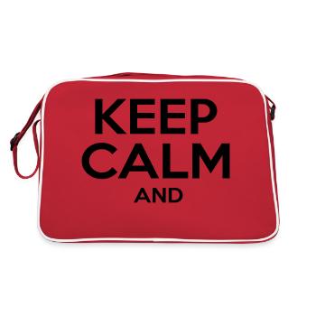 KEEP CALM AND - Sac Retro - rouge/blanc - Dos