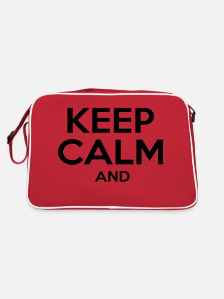 KEEP CALM AND - Sac Retro - rouge/blanc - Dos