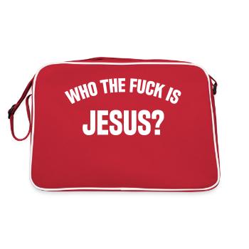 Who the fuck is jesus? - Retro Bag - red/white - Back