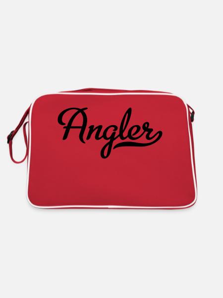 Angler - Retro Tasche - Rot/Weiß - Hinten