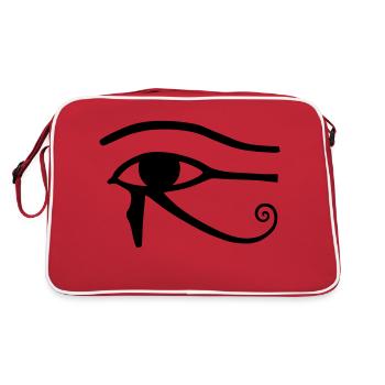 oeil d'horus Horus egypt retro vintage symbol - Sac Retro - rouge/blanc - Dos