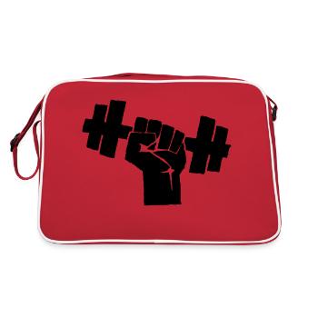 POIDS de formation de culturisme soulever des - Sac Retro - rouge/blanc - Dos