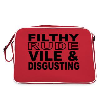 Filthy, Rude, Vile & Disgusting - Retro Bag - red/white - Back