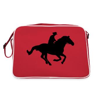 Western Riding - Pferd - Horse - Retro Tasche - Rot/Weiß - Hinten