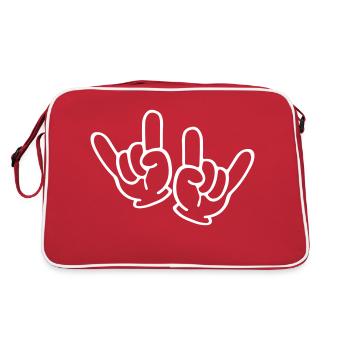 Rock Hand 2 - Retro Bag - red/white - Back