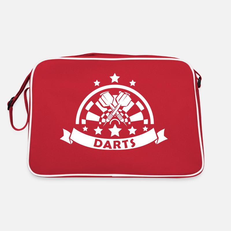 darts - Retro Tasche - Rot/Weiß